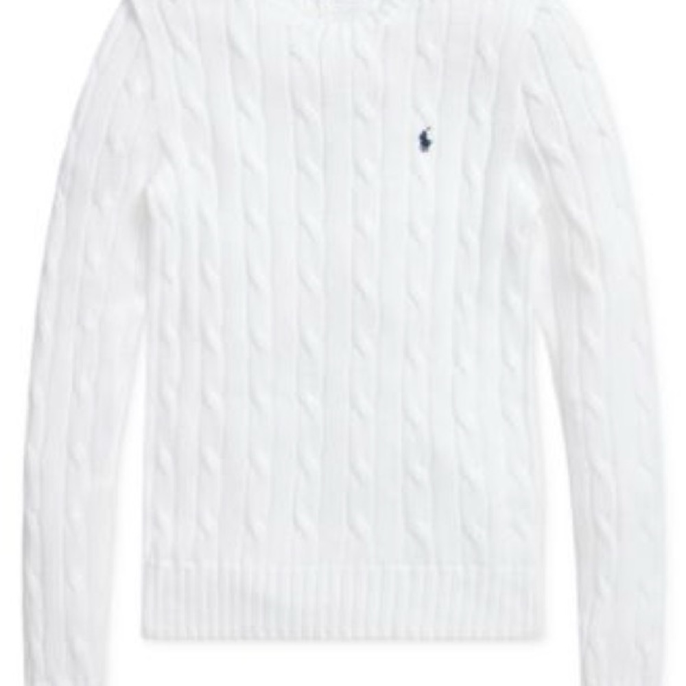Ralph Lauren Classic White Crewneck Sweater